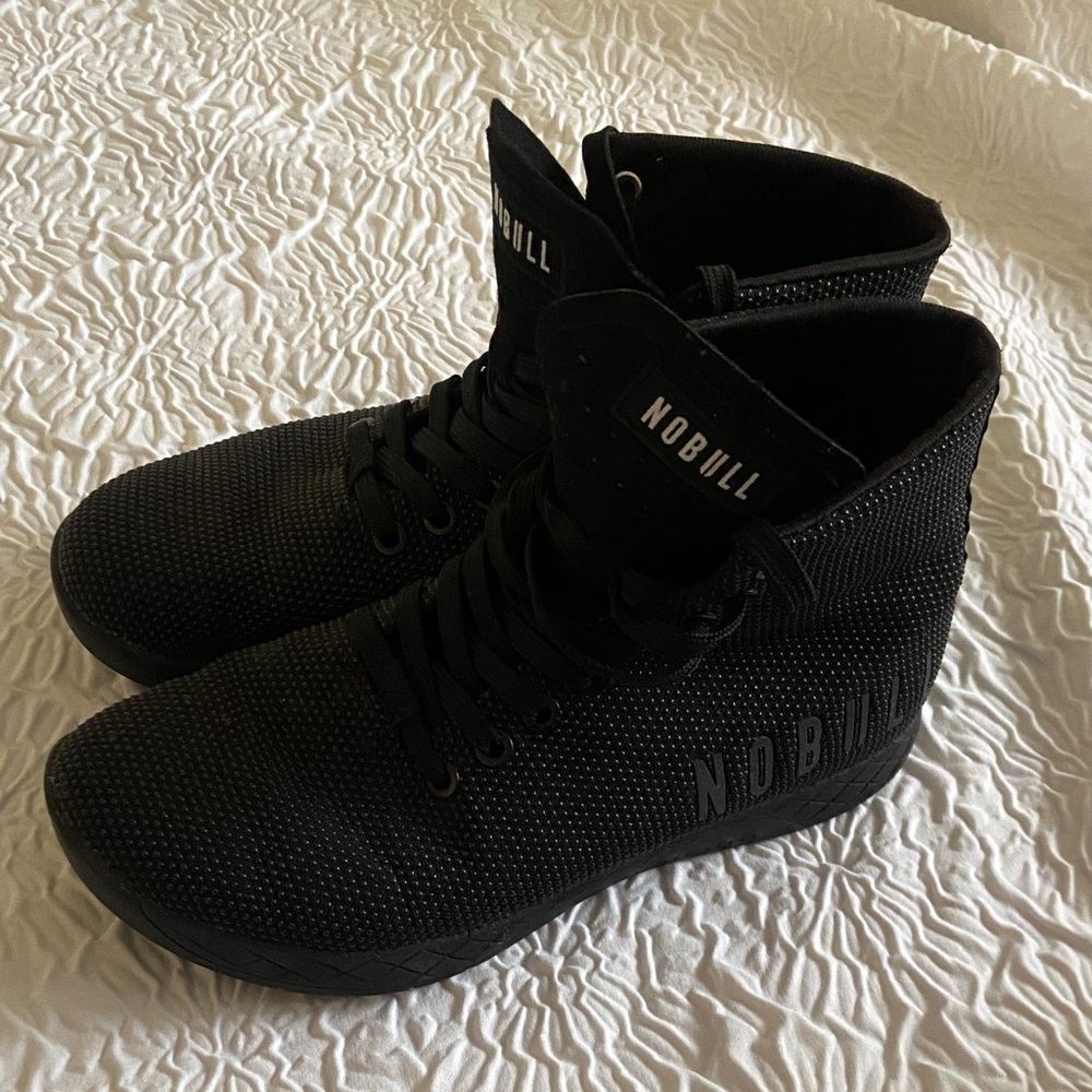 NOBULL Black Knit High-Top Training Shoes